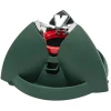 Outdoor Living and Style Artificial Tree Stands-19" Green, Red, And White Plastic Santa's Tree Stand With Reservoir