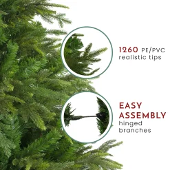 Northlight Unlit-6.5' Green Roosevelt Fir Artificial Christmas Tree - Unlit