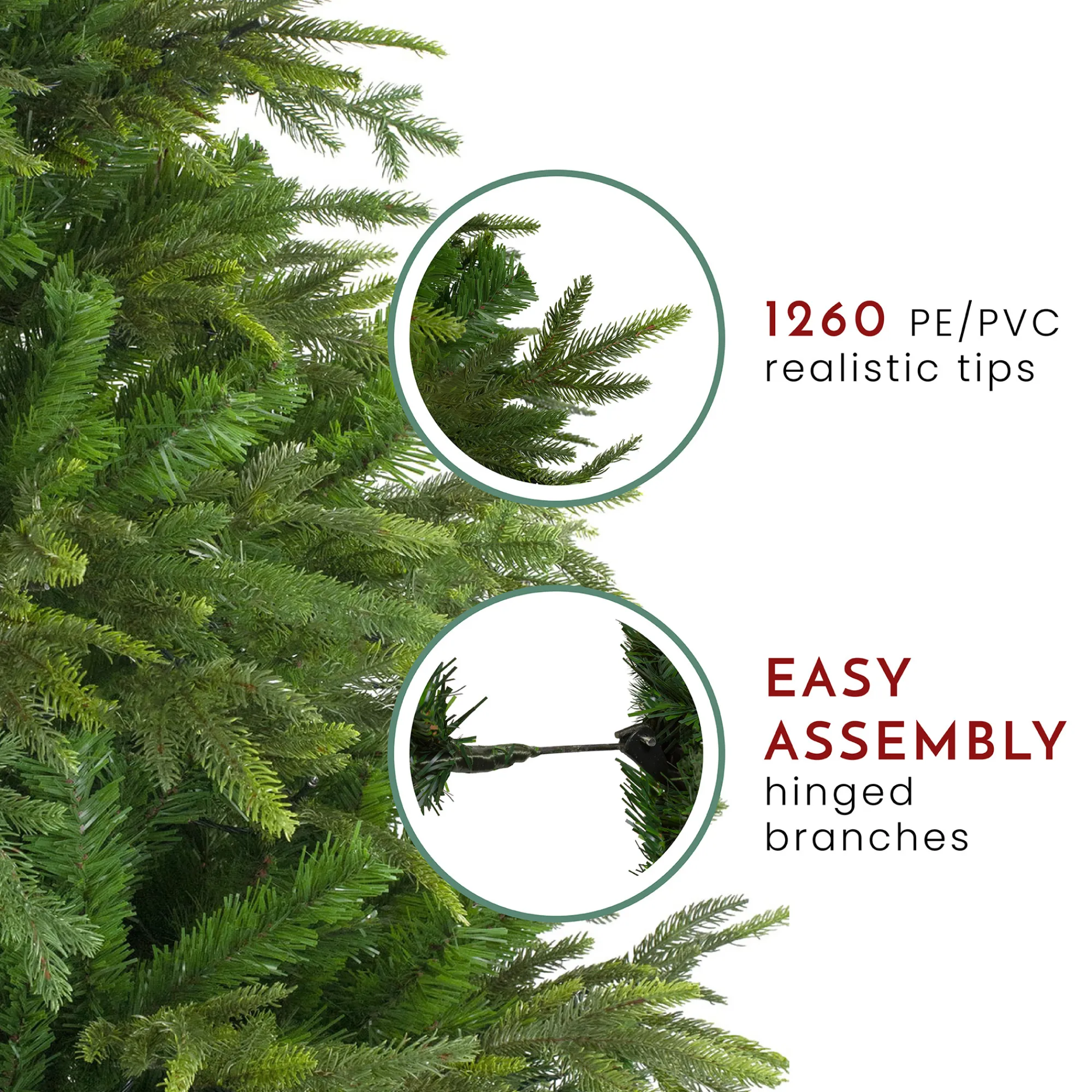 Northlight Unlit-6.5' Green Roosevelt Fir Artificial Christmas Tree - Unlit