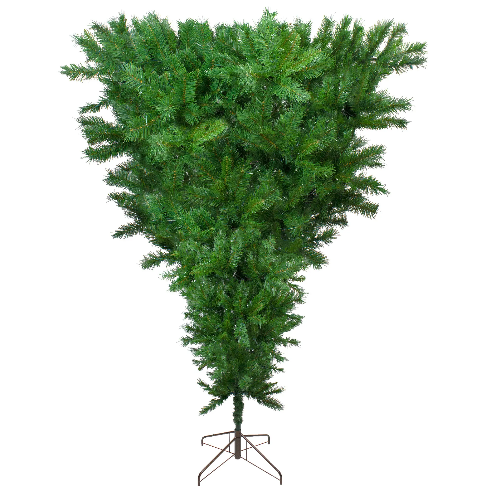 Northlight Upside Down-7.5' Green Sugar Pine Artificial Upside Down Christmas Tree - Unlit