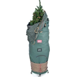 Tree Keeper Tree Storage-89" Green Upright Christmas Tree Medium Storage Bag With Rolling Tree Stand
