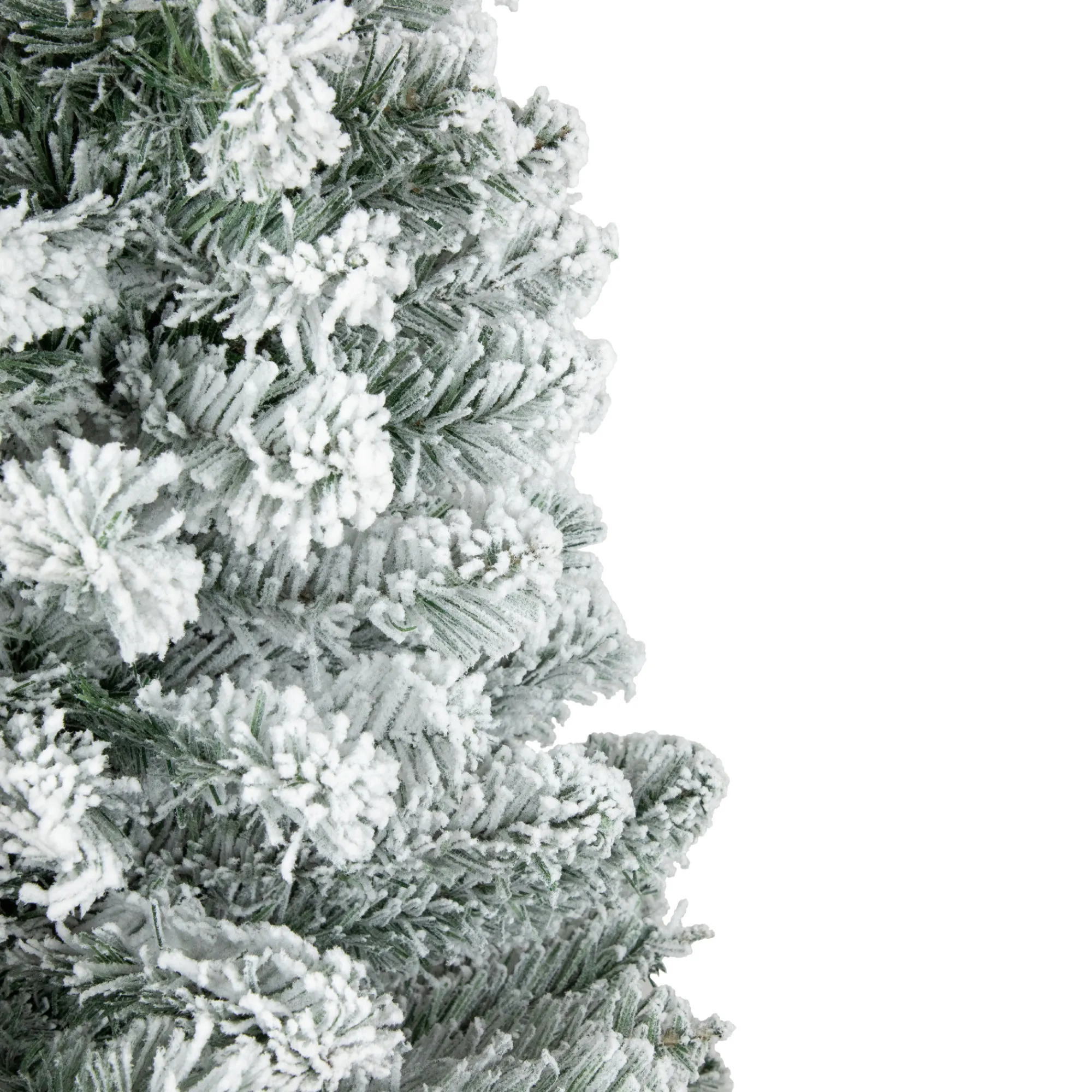 Northlight Unlit-3' Heavily Flocked Madison Pine Medium Artificial Christmas Tree, Unlit