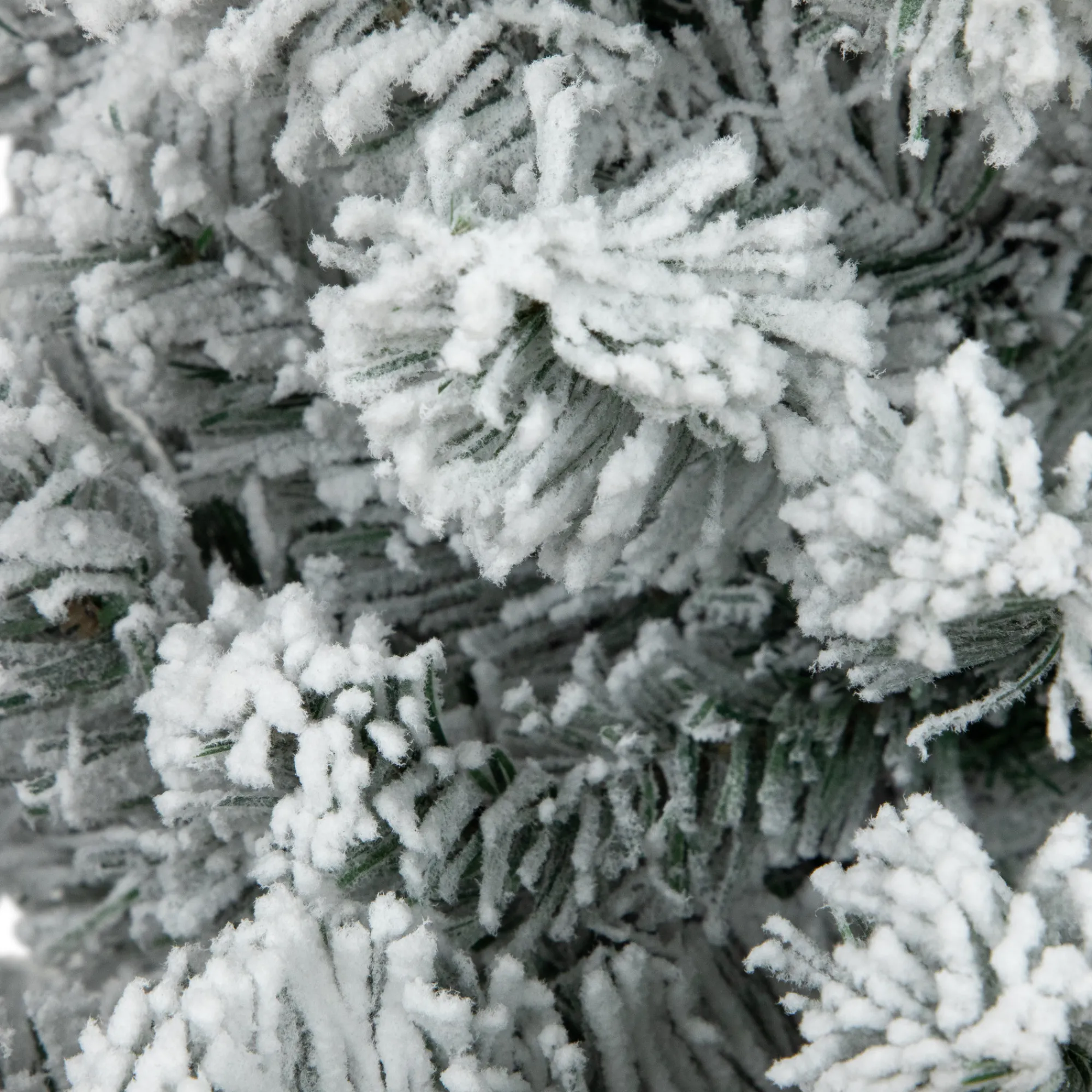 Northlight Unlit-3' Heavily Flocked Madison Pine Medium Artificial Christmas Tree, Unlit