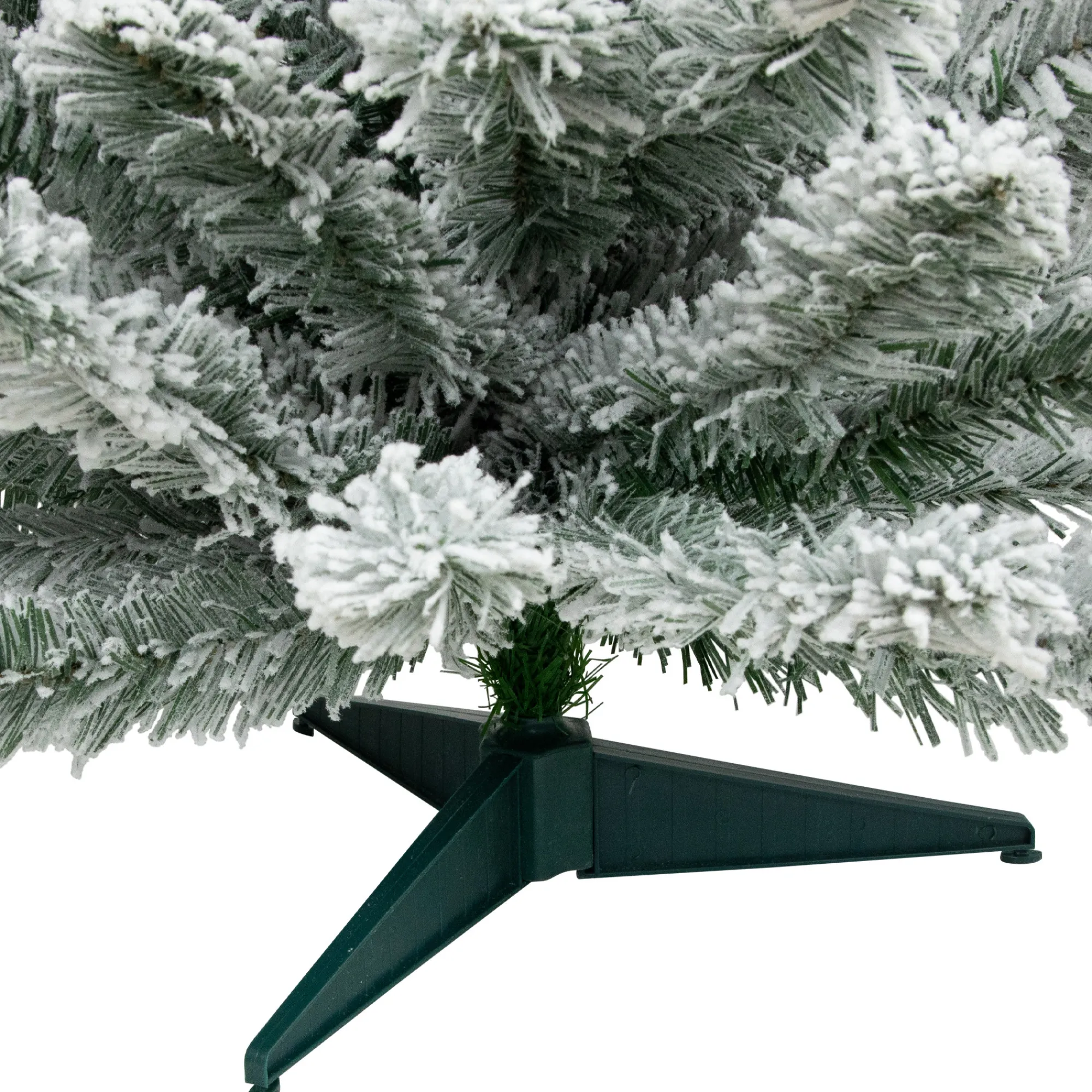 Northlight Unlit-3' Heavily Flocked Madison Pine Medium Artificial Christmas Tree, Unlit