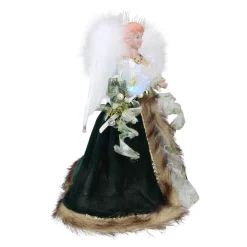 Kurt Adler Angels-12" Irish Shamrock Fiber Optic Angel Wings Christmas Tree Topper