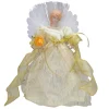 Kurt Adler Angels-12" Ivory And Gold Lighted Angel Christmas Tree Topper - Clear Lights