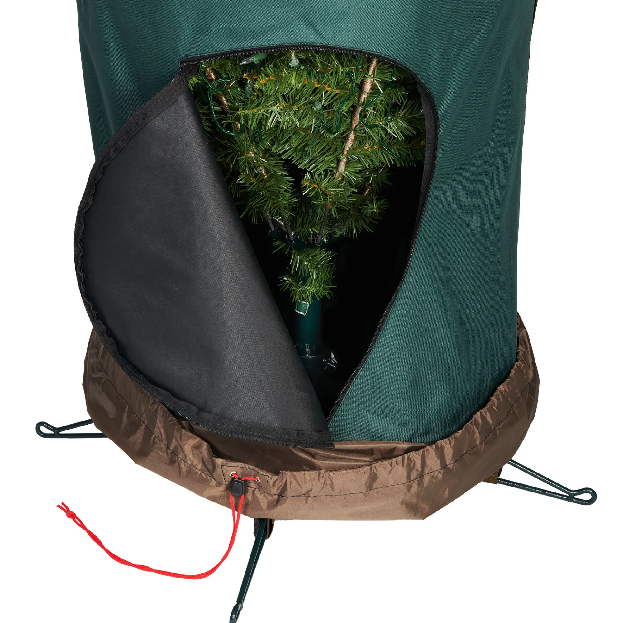 Northlight Tree Storage-95" Large Green Upright Christmas Tree Protective Storage Bag - For Artificial Trees