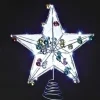 Roman Stars-15" Led Lighted Battery Operated Mirrored Star Christmas Tree Topper With Timer