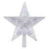 Northlight Stars-8.5" Led Lighted Clear 5 Point Star Christmas Tree Topper, White Lights