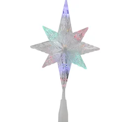 Northlight Stars-11" Led Lighted Crystal Star Of Bethlehem Christmas Tree Topper - Multi Lights