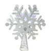 Northlight Snowflake-11.5" Led Lighted Decorative Snowflake Christmas Tree Topper With Projector