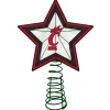 The Memory Company Stars-10" Lighted Black And Red Star Ncaa Cincinnati Bearcats Christmas Tree Topper