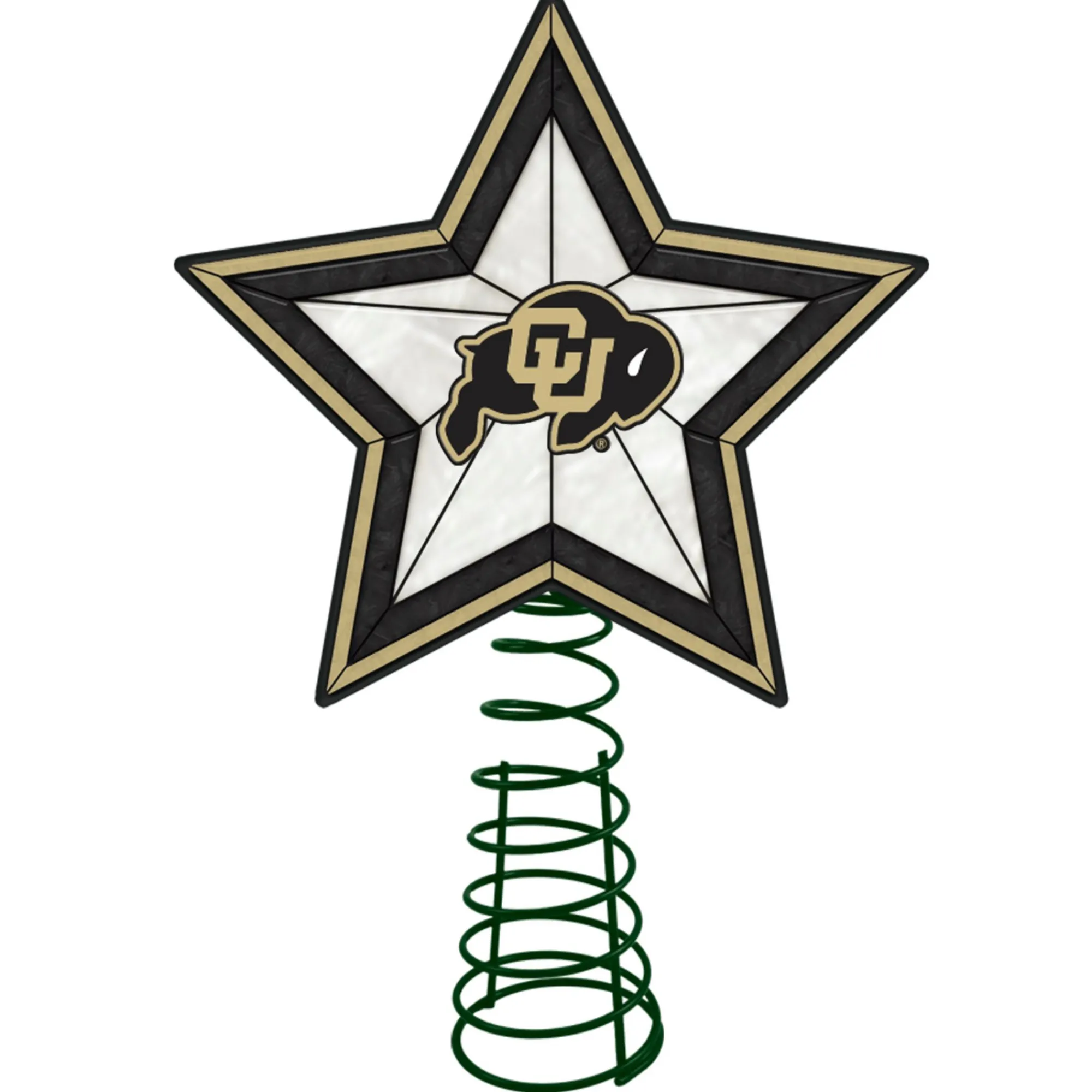 The Memory Company Stars-10" Lighted Black And Tortilla Brown Star Ncaa Colorado Buffaloes Christmas Tree Topper