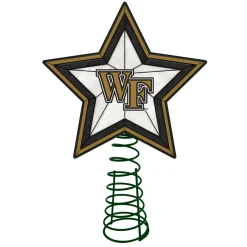 The Memory Company Stars-10" Lighted Black And White Star Ncaa Wake Forest Demon Deacons Christmas Tree Topper
