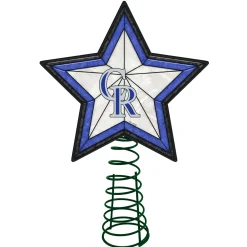 The Memory Company Stars-10" Lighted Blue And Black Star Mlb Colorado Rockies Christmas Tree Topper