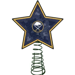 The Memory Company Stars-10" Lighted Blue And Green Star Nhl Buffalo Sabres Mosaic Christmas Tree Topper