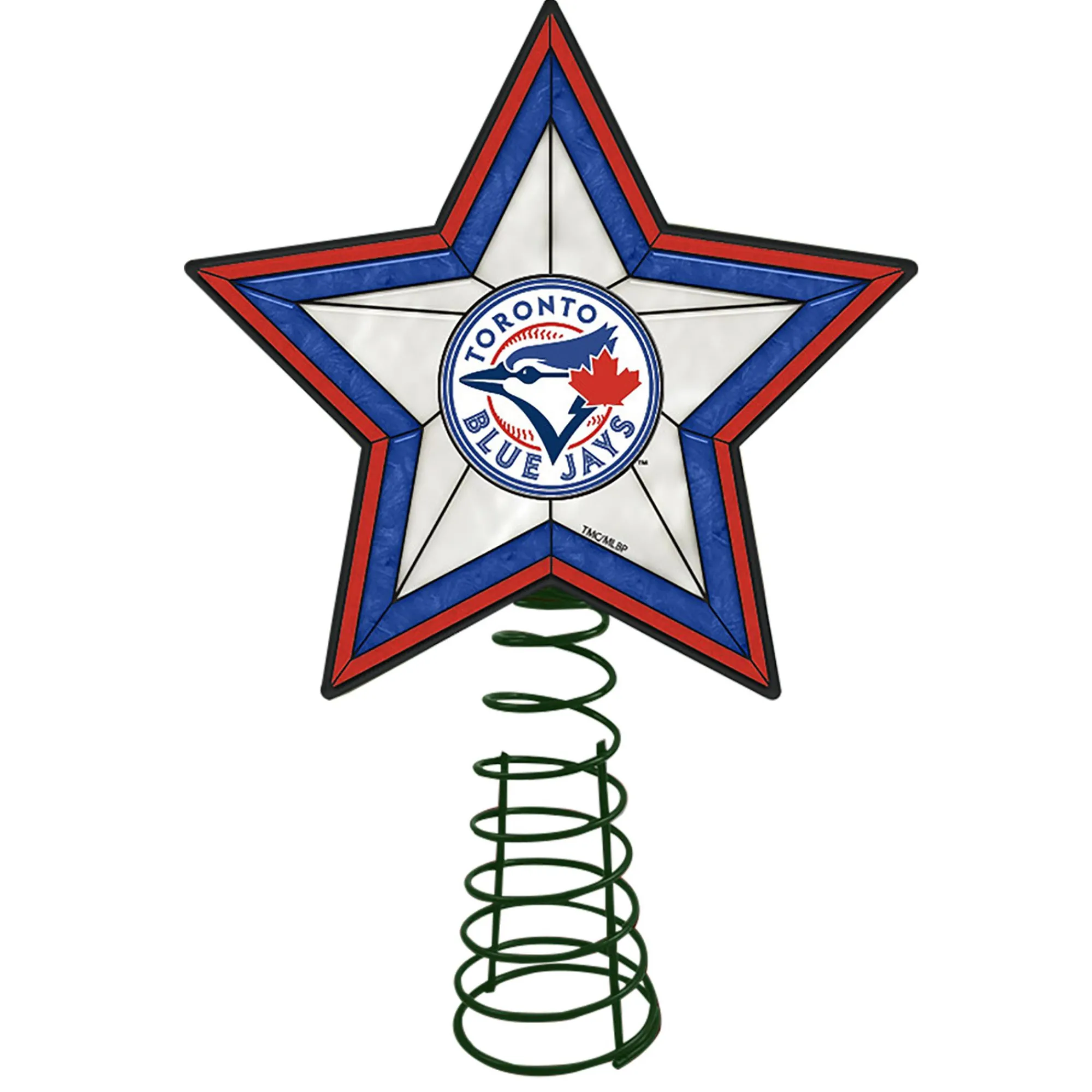 The Memory Company Stars-10" Lighted Blue And White Star Mlb Toronto Blue Jays Christmas Tree Topper