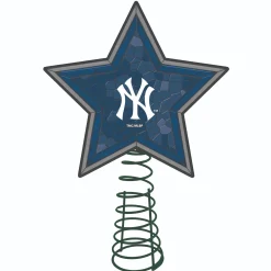 The Memory Company Stars-10" Lighted Blue And White Star Mlb New York Yankees Christmas Tree Topper