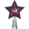 The Memory Company Stars-10" Lighted Burgundy Purple And Blue Mosaic Style Star Nhl Colorado Avalanche Christmas Tree Topper