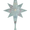 Sienna Stars-11" Lighted Clear Faceted Bethlehem Star Christmas Tree Topper - Multi Lights