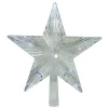 Hofert Stars-9.5" Lighted Clear Mini 5 Point Star Christmas Tree Topper - Clear Led Lights
