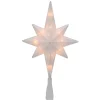 Northlight Stars-11" Lighted Frosted Clear And Rose Gold Bethlehem Star Christmas Tree Topper - Clear Lights