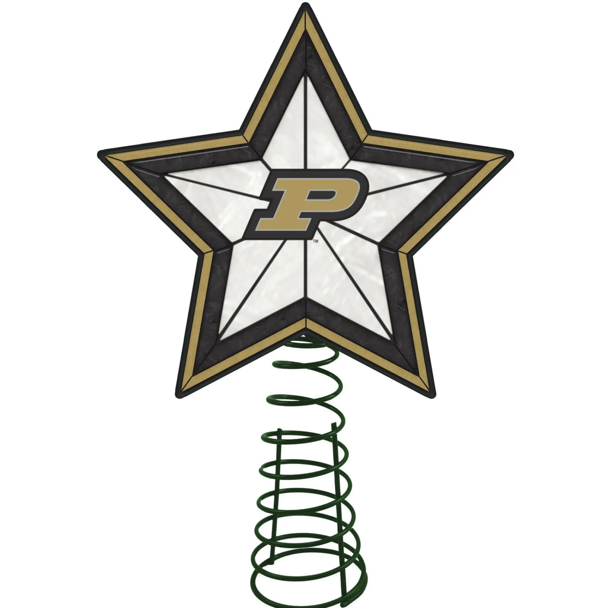 The Memory Company Stars-10" Lighted Gold And Black Star Ncaa Purdue Boilermakers Christmas Tree Topper
