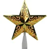 Northlight Stars-8.5" Lighted Gold And White Star Cut-Out Design Christmas Tree Topper - Clear Lights