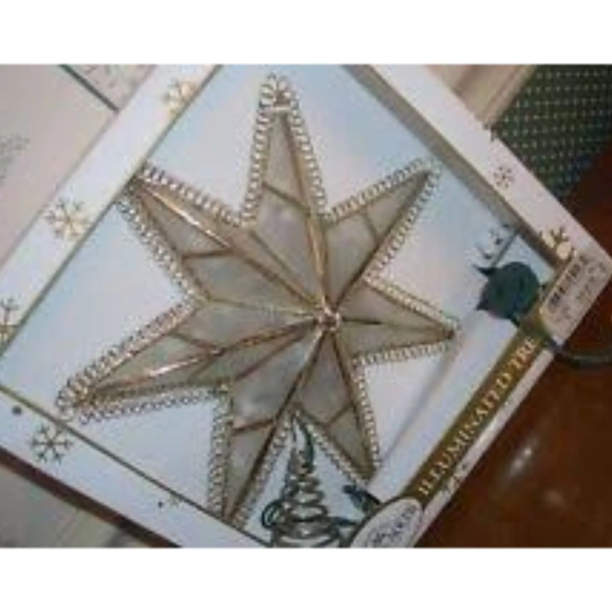 Kurt Adler Stars-9.25'' Lighted Gold Star Loop Christmas Tree Topper - Clear Lights