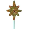 Northlight Stars-21" Lighted Gold Star Of Bethlehem Christmas Tree Topper - Multi-Color Lights
