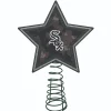 The Memory Company Stars-10" Lighted Gray And Brown Star Mlb Chicago White Sox Christmas Tree Topper