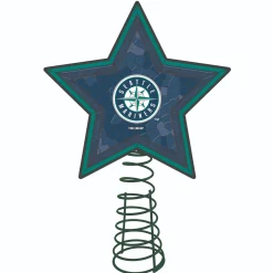 The Memory Company Stars-10" Lighted Green And Blue Star Mlb Seattle Mariners Christmas Tree Topper