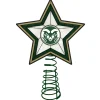 The Memory Company Stars-10" Lighted Green And Brown Star Ncaa Colorado State Rams Christmas Tree Topper