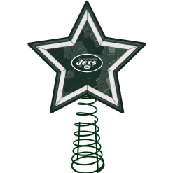 The Memory Company Stars-10" Lighted Green And White Star Nfl New York Jets Christmas Tree Topper