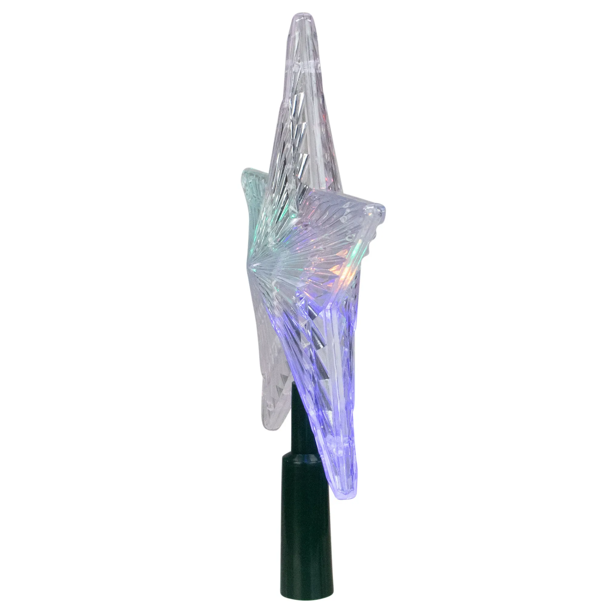 Kurt Adler Stars-8.5" Lighted Led Color Changing Star Christmas Tree Topper - Multi Lights