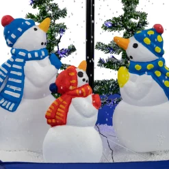 Northlight Snowing-30" Lighted Musical Snowing Snowman Family In Umbrella Base Christmas Decoration