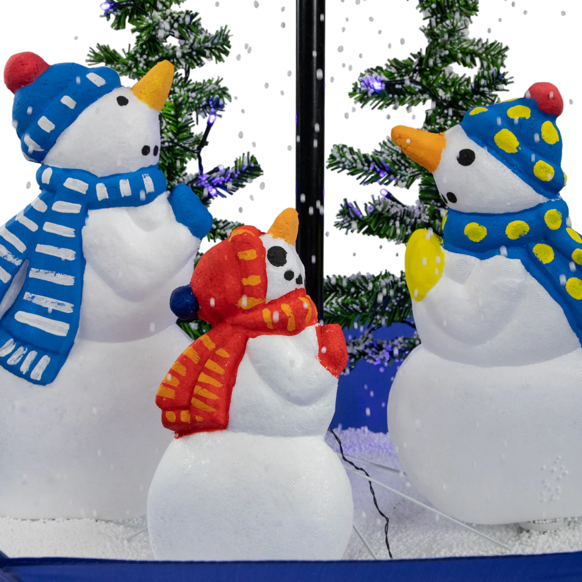 Northlight Snowing-30" Lighted Musical Snowing Snowman Family In Umbrella Base Christmas Decoration