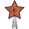 The Memory Company Stars-10" Lighted Orange And Black Star Nhl Philadelphia Flyers Christmas Tree Topper