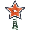 The Memory Company Stars-10" Lighted Orange And Blue Mosaic Style Star Nfl Denver Broncos Christmas Tree Topper - 33818365
