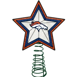 The Memory Company Stars-10" Lighted Orange And Blue Star Nfl Denver Broncos Christmas Tree Topper