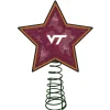 The Memory Company Stars-10" Lighted Pink And White Star Ncaa Virginia Tech Hokies Christmas Tree Topper