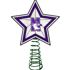 The Memory Company Stars-10" Lighted Purple And Green Star Ncaa Northwestern Wildcats Christmas Tree Topper