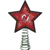 The Memory Company Stars-10" Lighted Red And Black Star Nhl New Jersey Devils Christmas Tree Topper