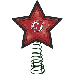 The Memory Company Stars-10" Lighted Red And Black Star Nhl New Jersey Devils Christmas Tree Topper