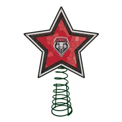 The Memory Company Stars-10" Lighted Red And Black Star Ncaa New Mexico Lobos Christmas Tree Topper
