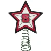 The Memory Company Stars-10" Lighted Red And Black Star Ncaa Nc State Wolfpack Christmas Tree Topper