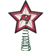 The Memory Company Stars-10" Lighted Red And Black Star Nfl Tampa Bay Buccaneers Christmas Tree Topper