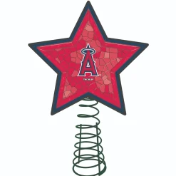 The Memory Company Stars-10" Lighted Red And Blue Mosaic Style Star Mlb Los Angeles Angels Christmas Tree Topper