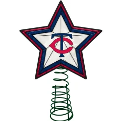 The Memory Company Stars-10" Lighted Red And Blue Star Mlb Minnesota Twins Christmas Tree Topper