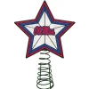 The Memory Company Stars-10" Lighted Red And Blue Star Ncaa Ole Miss Rebels Christmas Tree Topper